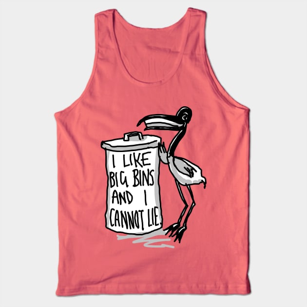 Funny Bin Chicken Ibis Bird Rap Pun Mashup! Tank Top by sketchnkustom